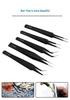 Stainless Steel Tweezers & Pry Bar Set - 10/11 Pieces with Canvas Bag