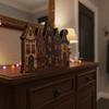 Multi-layer Halloween Village Decor Wooden Rustic Autumn Ornament  Coffee Bar Table