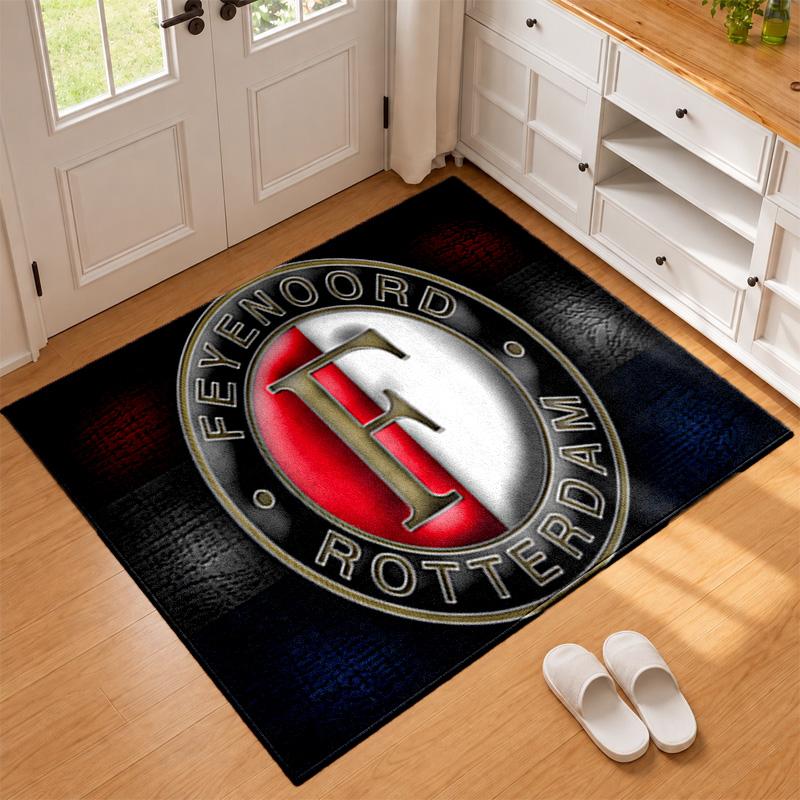 Feyenoord Rotterdam Carpet Door Mat for Living Room or Bedroom Protective Mat Under Chair Office Decoration Christmas Gift Birthday Present