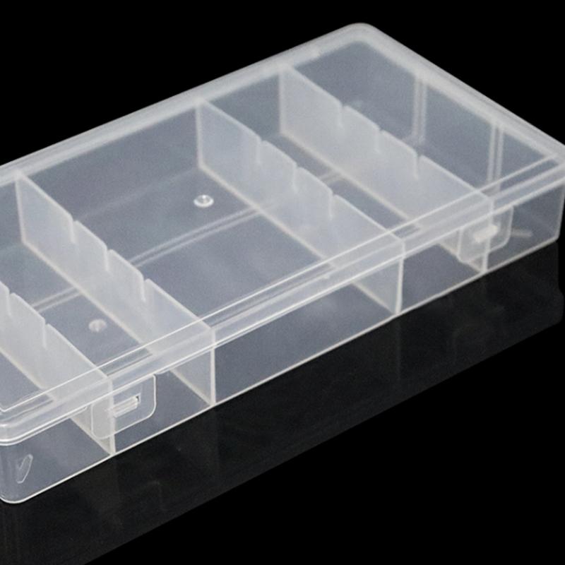 1Pc 5-Compartment Plastic Storage Box Practical Toolbox Transparent Pp Box Jewelry Box Display And Storage Container