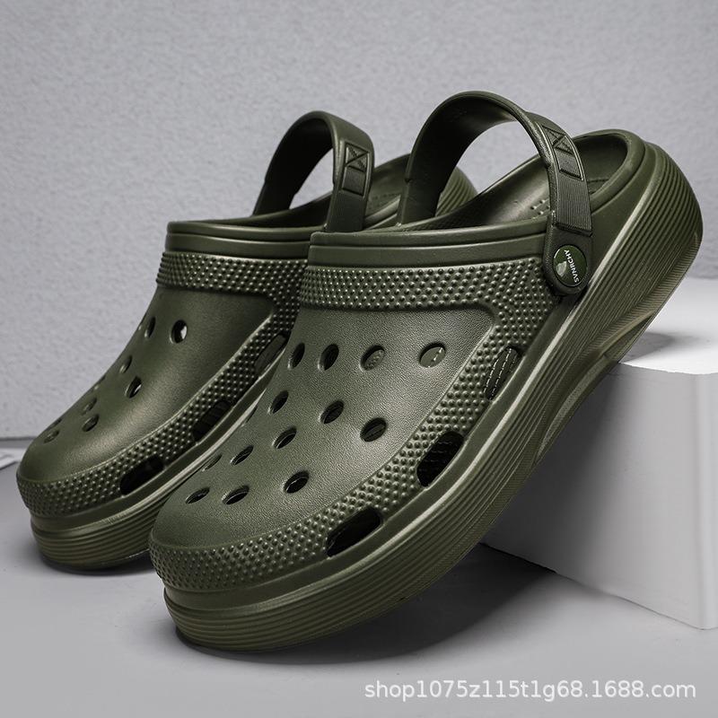 Baotou Summer New Eva Hole Shoes Men Wear Non-slip Slippers Breathable Casual Beach Shoes
