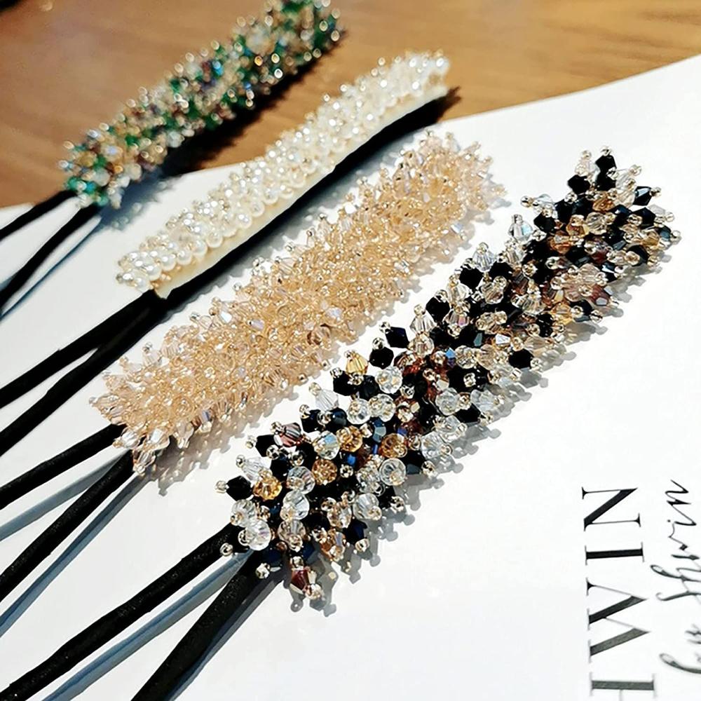 Tools Headwear Accessories Quick Bun Curler Hair Band Rhinestone Lazy Hairpin Donut Bun Maker