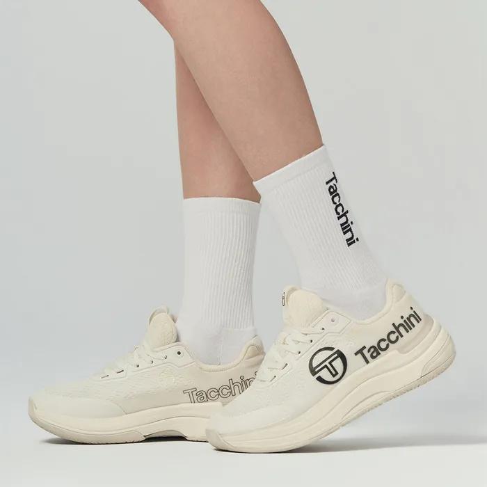 U Back Lettering Crew Socks (WHITE)