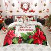 Homewish Kawaii Xmas Bear Duvet Cover SetCute Gingerbread Man Comforter Cover SetHappy New Year Bed Set For Kids Girl