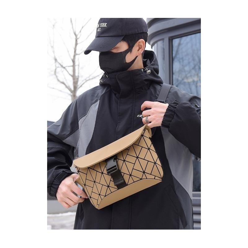 Lingge Crossbody Bag, Small Bag, Men's Bag, Small Square Bag, New Shoulder Bag