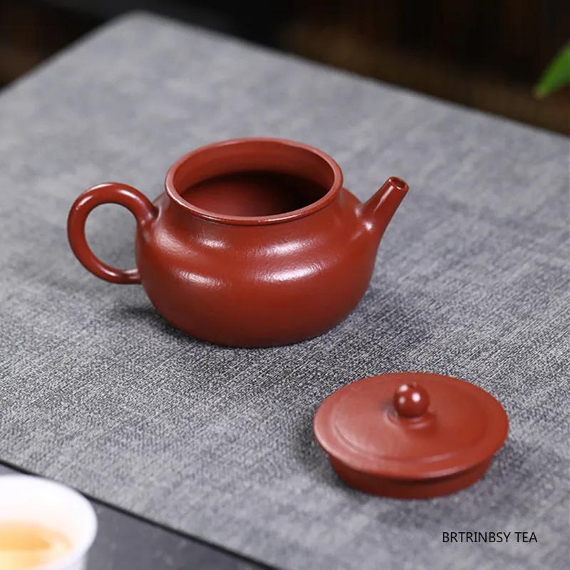 140ml Chinese Yixing Purple Clay Teapot Raw Ore Zhu Mud Tea Pot Tradition Handmade Kettle Household Zisha Tea Set Teaware Gifts