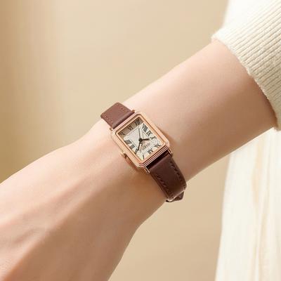[JULIUS] JULIUS Women's Low-Noise Square Leather Watch JAT-011