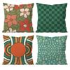 Fashion Bohemia Green Pillow Case Anti-dustmite Pillowcase Invisible zipper silky short plush Sofa cushion cover