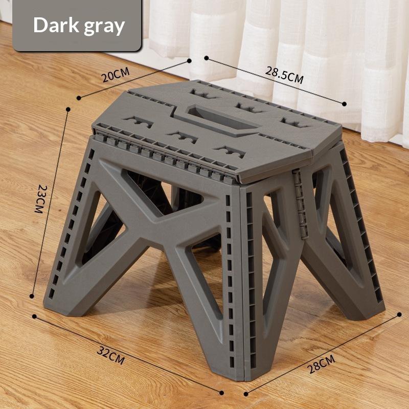 Portable Collapsible Plastic Stool Lightweight Space-Saving Small Chair for Outdoor Camping Fishing Travel Home Use