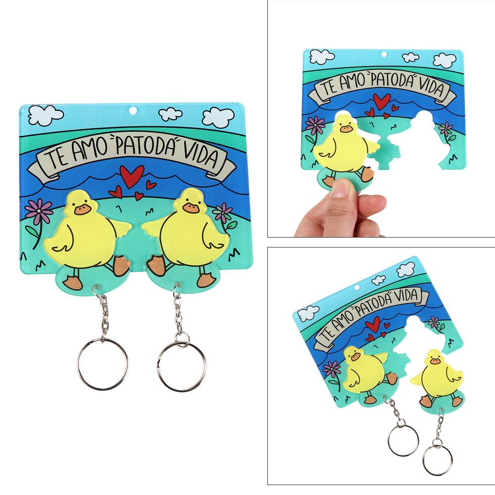 

Plastic Duckling Keychain Funny Couple Keychains Car Key Ring Creative Keychain Bag Accessories Duckling