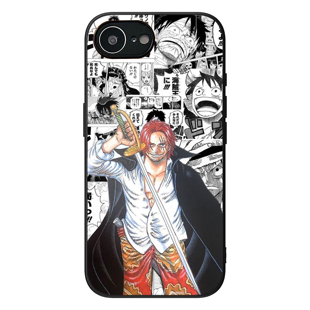 for Samsung Galaxy S25 S24 S23 Fe Ultra Plus S7 Edge A05 A06 A16 A55 A15 A35 Casing Phone Case Shanks Red Hair One Pieces Luffy