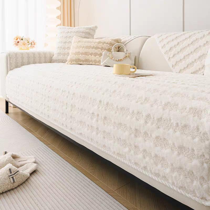 

Тайский плюшевый диванный валик в виде кролика Осень и зима Зимний утолщенный чехол для дивана Скандинавская легкая роскошь Нескользящая подушка для сиденья 70*70cm