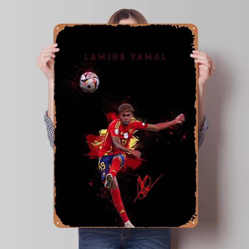 

Lamine Yamal Sign Sports Poster Room Decoration Man Cave Vintage Metal Tin Sign Plaque for Wall Art Decoration Home Decor Items 20x30cm（7.8x11.8inch）