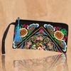 Vintage Ethnic Style Embroidered Clutch Bag Retro Wallet Clutch Bag Female Handbag Dinner Carrying Bags Phone Bags