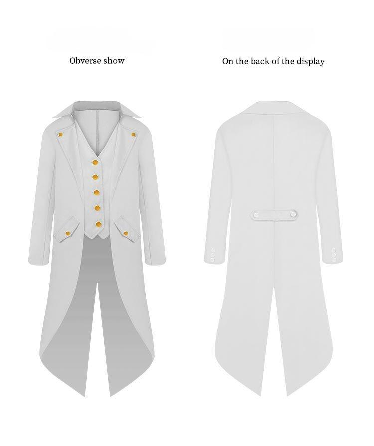 Movie Super Villain Costume Disguise Joker Cosplay Steampunk Gothic Medieval Tailcoat Jacket Vest Suit Adult Children Men Hallow