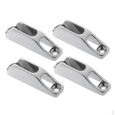 4 Pcs. Boat Cleat Rope Clamp Curry Made of 316 Stainless 10mm
