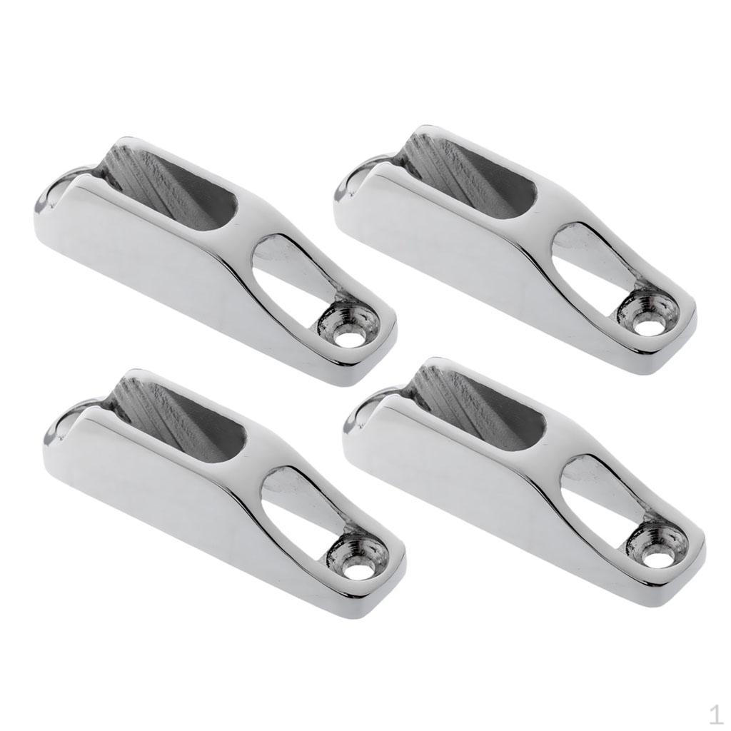 

4 Pcs. Boat Cleat Rope Clamp Curry Made of 316 Stainless 10mm