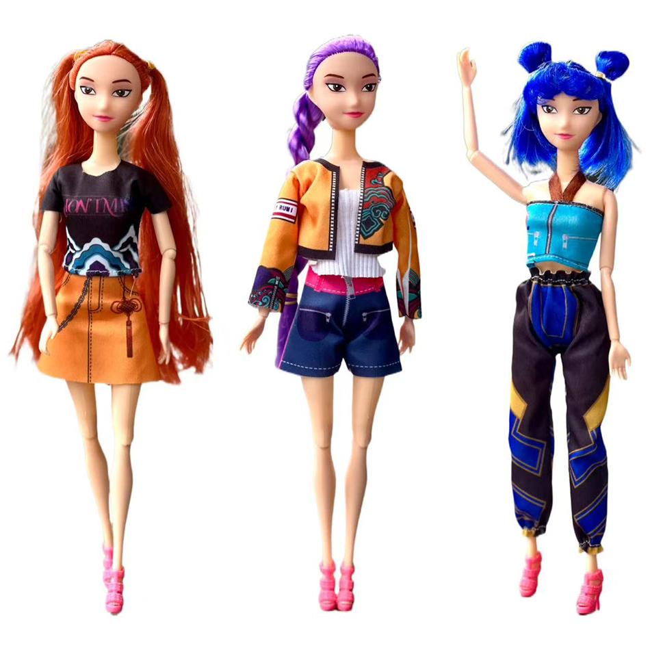 30cm Puppen Spielzeug Kpop Dämonenjäger Actionfigur Spielzeug Rumi Mira Zoey Schöne Prinzessin Baby Mädchen Puppen Kunststoff DIY Spielzeug für Mädchen
