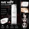Pure White Matte High Coverage Adjustable Foundation for Halloween Cosplay & Stage Makeup