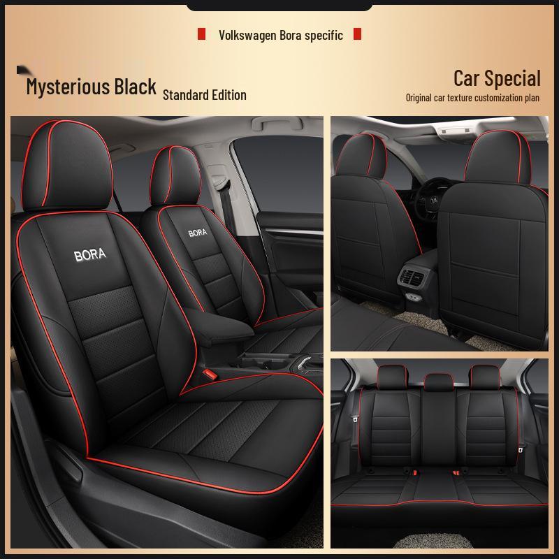Volkswagen Bora Series Universal Leather Car Seat Cover - Four Seasons, Full Coverage, Five-Seater.