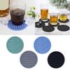 6Pcs Silicone Drink Coasters Round Nonslip Table Decors Coasters Silicone Texture Suitable for Kitchen Everyday Use