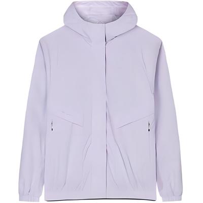 Comfortable Sports Windbreaker Women Outerwear Light-Purple 162437613N-1