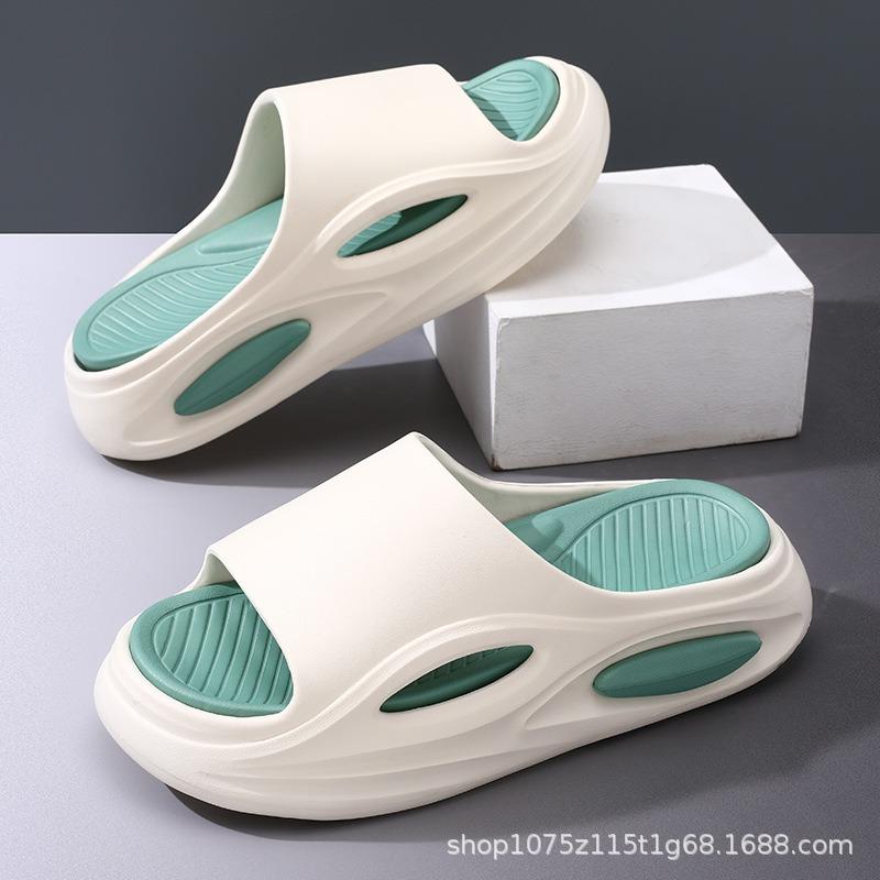 Slippers New Summer Men's and Women's Thick-bottomed Non-slip Heightening One-word Drag Casual Fashion Soft-bottomed Beach Cool Slippers