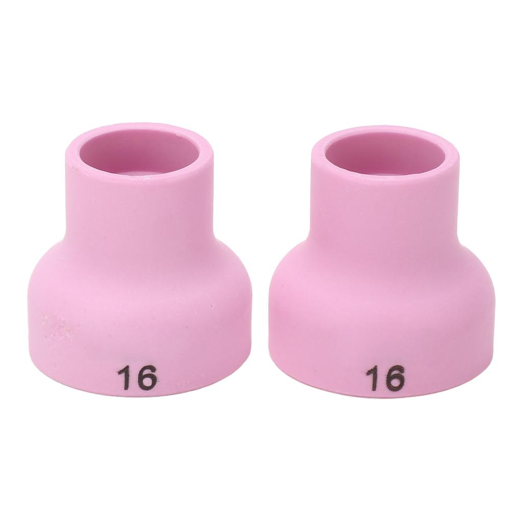 2 Stück WIG Schweißbecher 16# Keramikdüse 2,4 mm Mittelloch Zubehörset Kit für WP17 18 26 Brenner