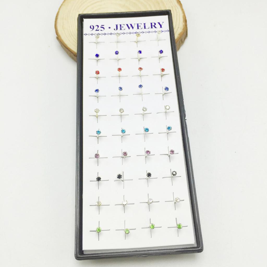 

Silver Needle Plated Mini Stud Earrings Unisex Jewelry Fashion Simple Gifts 2mm