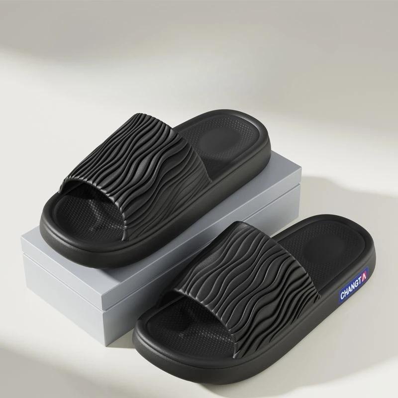 

Домашняя мужская обувь Мягкие тапочки Шиацу для ходьбы по дому Комнатные шлепанцы Сабо для ванной комнаты Маскулино Взрослые ПВХ Веселые 2025 Мужские тапочки 44-45