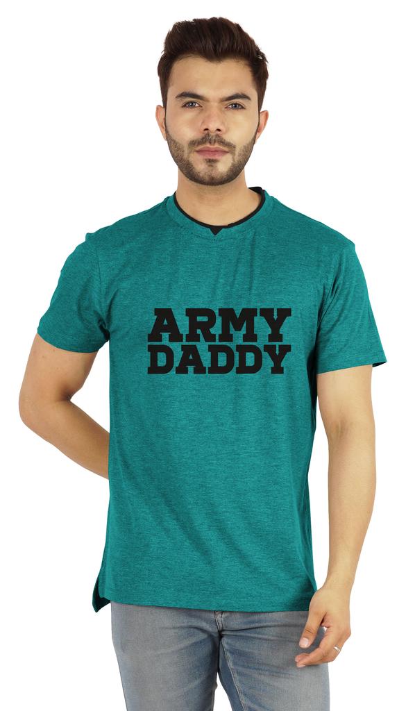 Inkmeso Men  s Tshirt For Military Pride Dad Graphic Quote   Army Daddy   Tee Cotton Jersey
