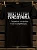 Funny "There Are Two Types of People" Math Joke T-Shirt