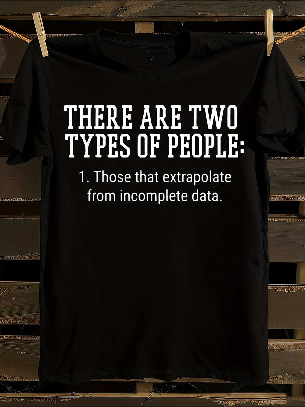 Funny  There Are Two Types of People  Math Joke T-Shirt S