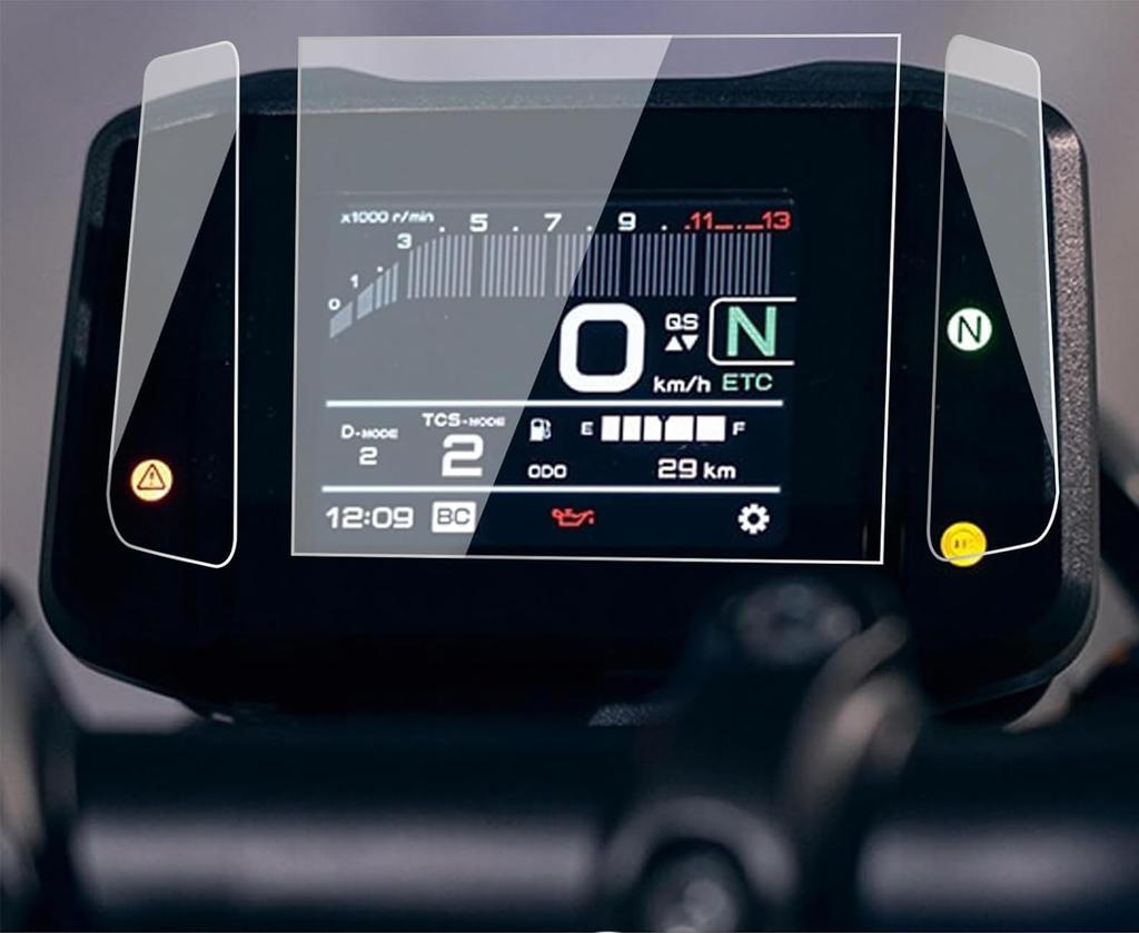 Motorcycle Meter Protection Film, Set of 2, Compatible with Yamaha MT-09 (21-23), MT-09 (21-23), and XSR90 (22-24)