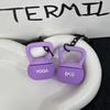 Miu Series Dumbbell Plate Keychain: Trendy Fitness Accessory & Sports Jewelry Gift