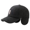 Winter new woolen warm windproof and cold men's ear protection peaked cap dad old man won the bidding baseball cap