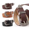 Unique Waist Belt Leopard Print Chain for Cowboy Cowgirl Stylish Hot Buckle Retro Hot Buckle Waist Chain Belt