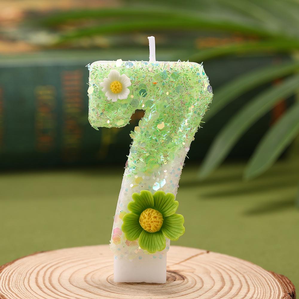 

Forest Daisy Number Candles - First Birthday Cake Decorations Daisy