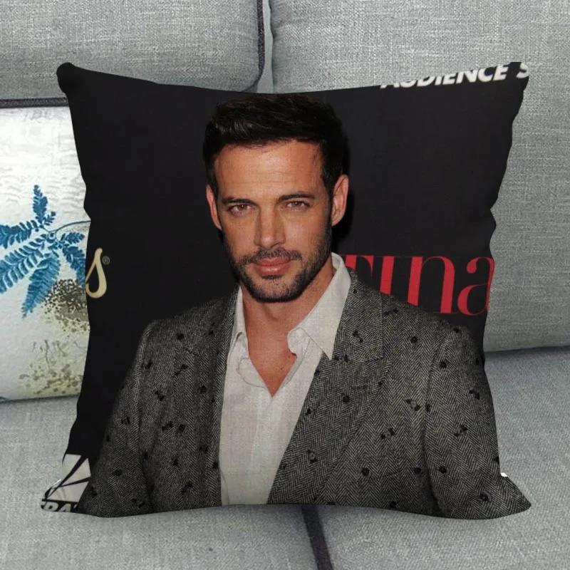 Custom William Levy Pillowcase Wedding Decorative Cotton Linen Pillow Case For Home Pillow Cover 45X45(One Sides)