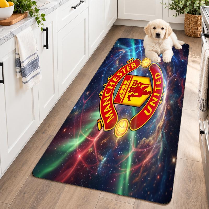 Flannel Kitchen Mat Manchester United Soft Area Rug Non Slip Floor Carpet Home Decoration