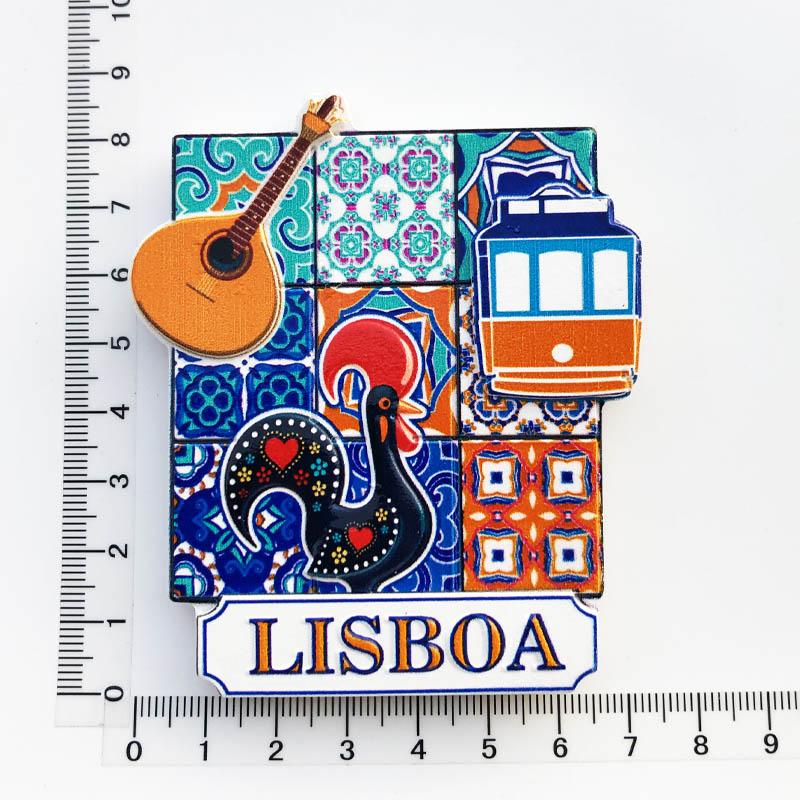Portugal Lisbon Travelling Fridge Stickers Creative Tourist Souvenirs Home Decor Fridge Magnets Message Board Magnetic Stickers