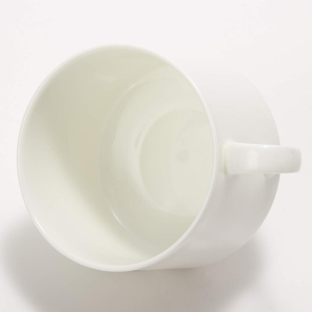 NARUMI Stackable Cup and Saucer, Sensu Plain, White, 240cc, 51799-2903