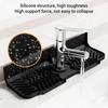 Grey Black Draining Drying Tray Silicone Sink Protector Draining Mat  Home Supply