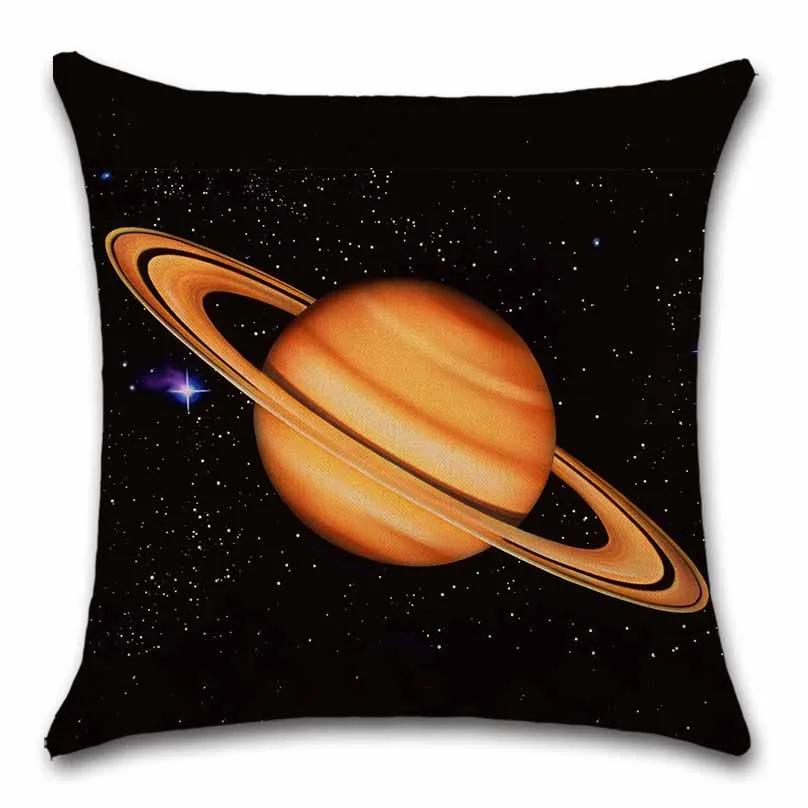 45x45cm Solar System Eight Planets Children Gift Printed Polyester Cushion Cover Chair Seat Sofa Ornament Home Decor Pillowcase