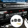 AC Radio Volume Control Switch Knob Cover Ring for BMW F10 2008-2015 Black 3 Pcs