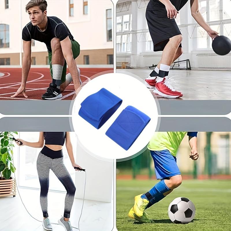 2pcs Soccer Shin Pad Fixing Strap, Ankle Compression Strap, Suitable For Basketball Badminton Running