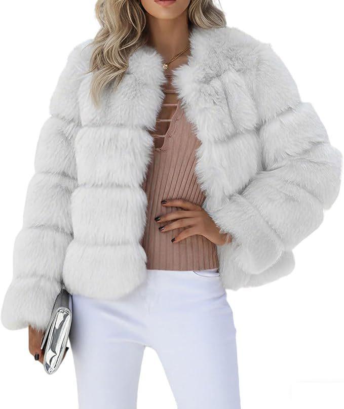 European and American manufacturers winter warm imitation fur jacket women's short fox hair splicing coat