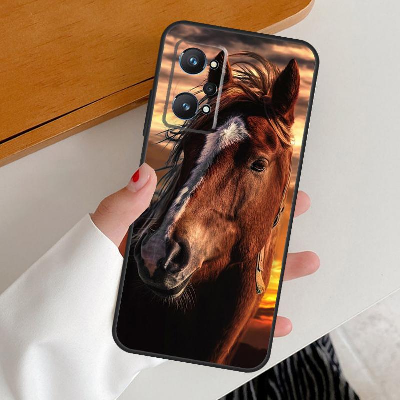 Running Horses Animal For Realme 15 Pro GT7 GT6 10 11 12 13 14 Pro Plus C67 C63 C61 C55 C51 C53 C35 C75 C65 Case