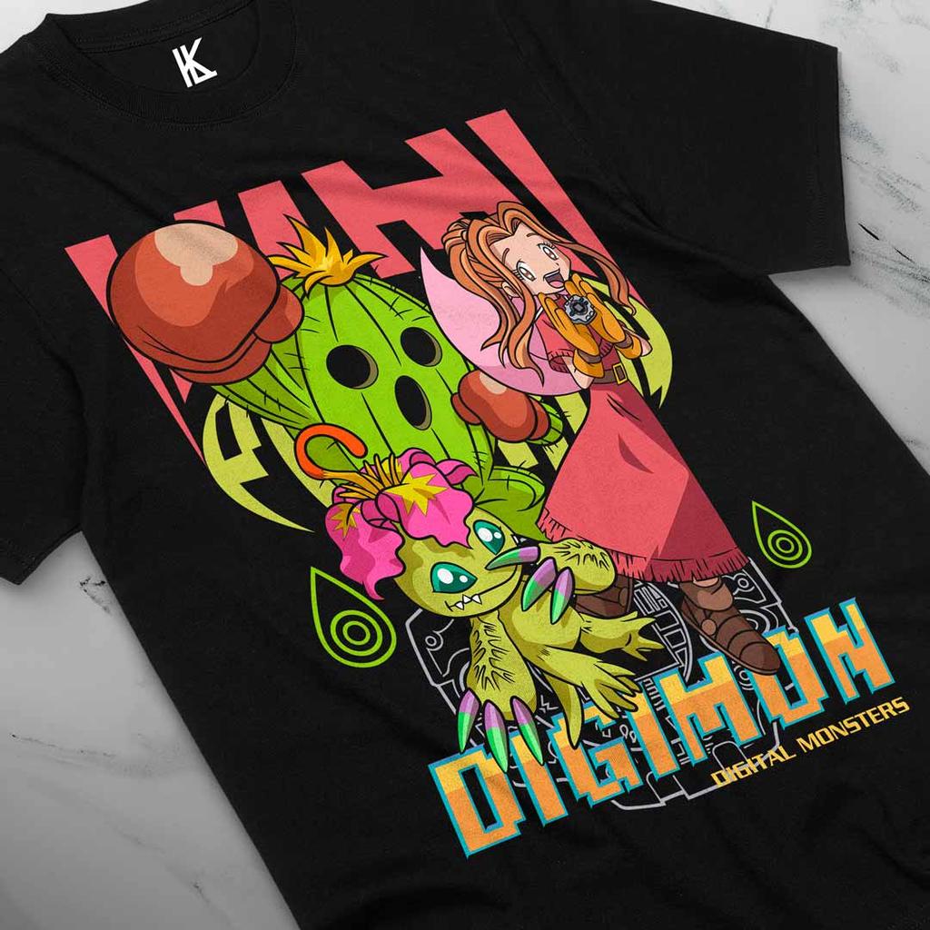 Mimi Y Palmon Digimon Adventure T-shirt Guilmon Digimon Adventure Anime Shirt All Size Cotton
