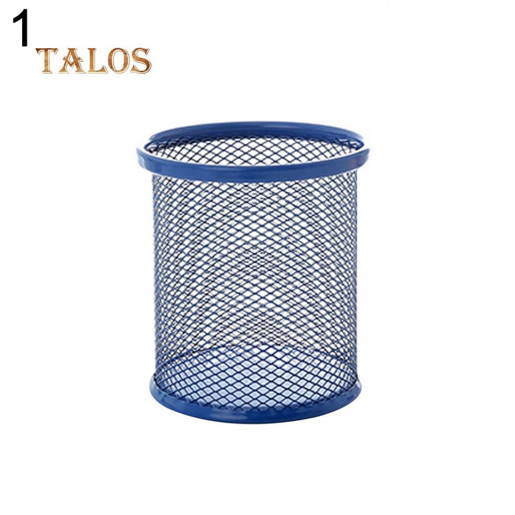 Metal Hollow Pen Pencil Holder Vase Pot Tidy Stationery Storage Desk Container Writting Instruments